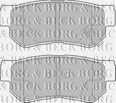 BORG & BECK bbp1787 -  Комплект тормозных колодок, дисковый тормоз